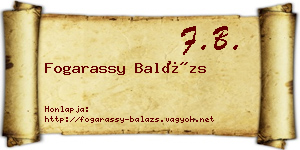 Fogarassy Balázs névjegykártya